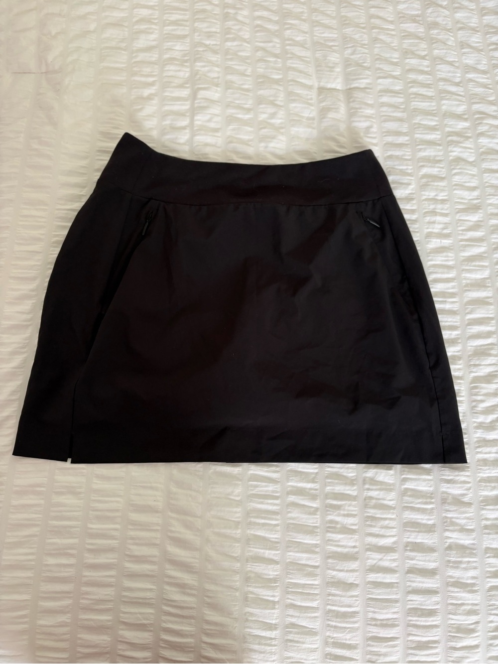 Athleta Black Active Mini Skort with Zip Pockets